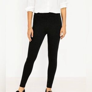 Loft High Waist Ponte Knit Leggings Black Size Large